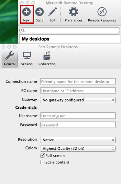 Microsoft remote desktop mac os x
