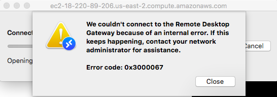 Microsoft Remote Desktop 10 Error Code 0x204 Mac